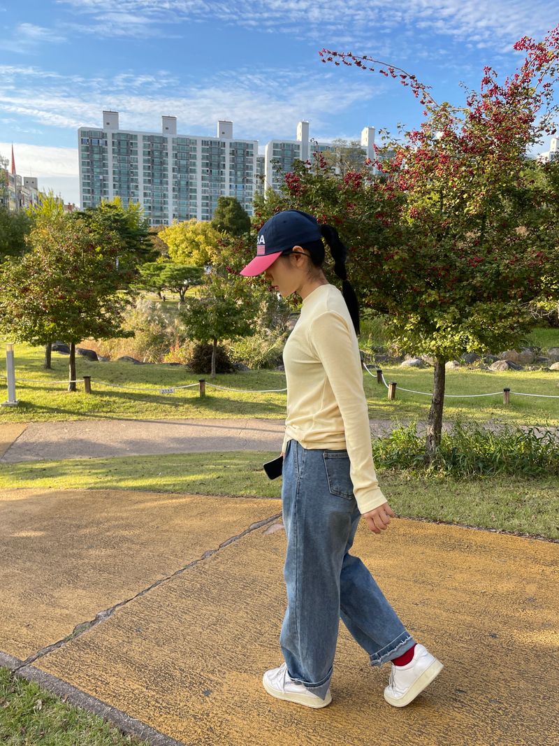 Vintage brush wide pants