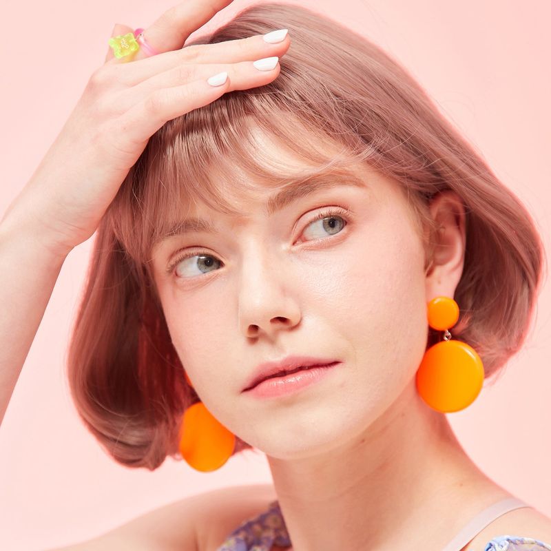 Round and Round - neon orange
