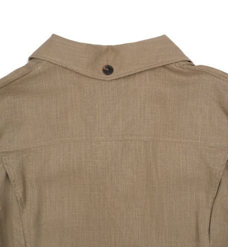 Saffy Linen Two Pocket Crop Jacket