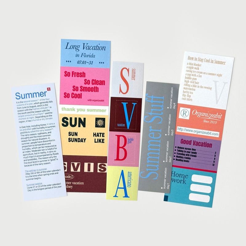 oab summerly pack / scrap sticker set