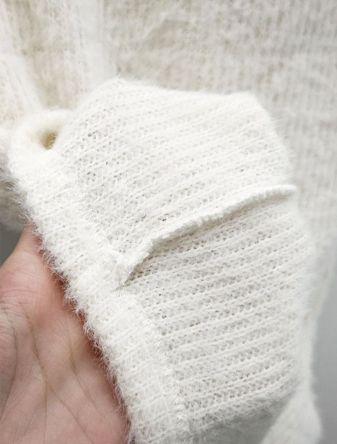 Tsumu Fur Knit Off-Shoulder