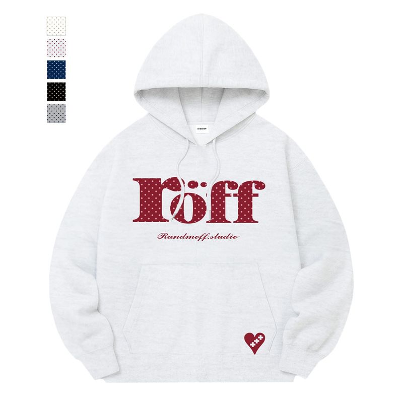RANDOMOFF（ランダムオフ）の「ロフタイププレイドットセミオーバーフィットフーディー (5color)（トップス）」