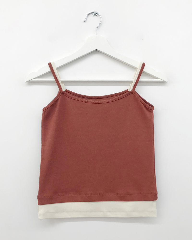 Double layered sleeveless top(3color) 
