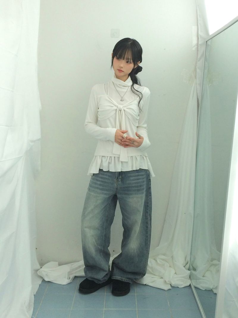 drape ribbon top