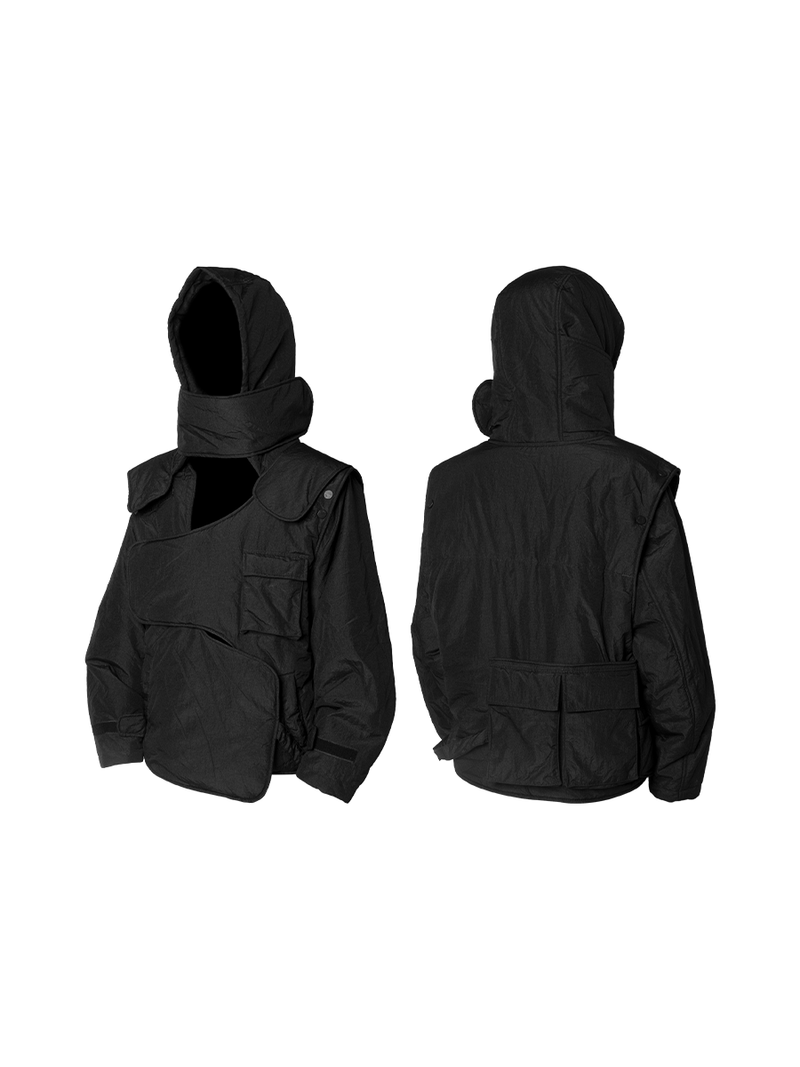 RELABEL 24AW Chrysalis-Break Five-panel fully removable polymorphic cotton jacket