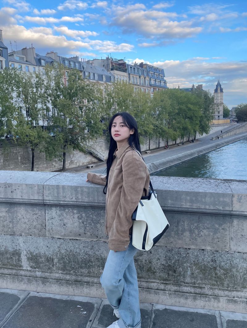 Pont-neuf suede collar jacket