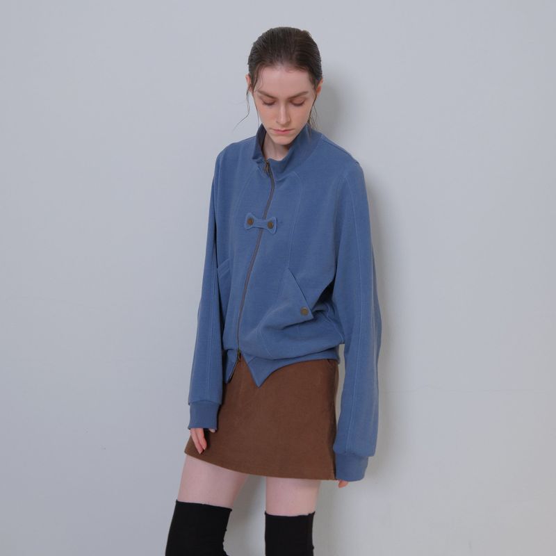 Brown Corduroy Patch Mini-Skirt