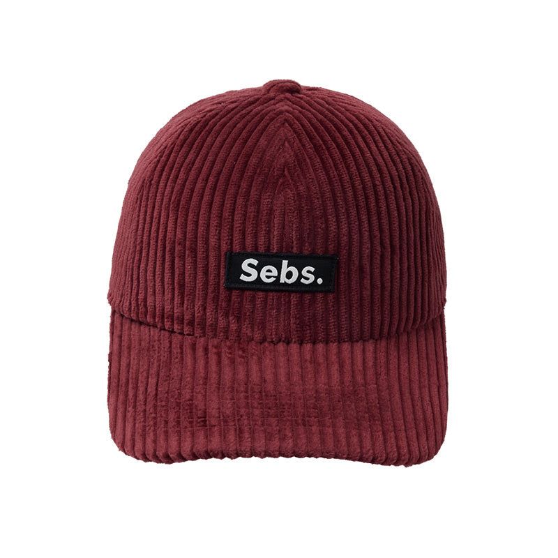 Sebs.（セブス）の「Sebs. コーデュロイボールキャップ / バーガンディー（帽子）」