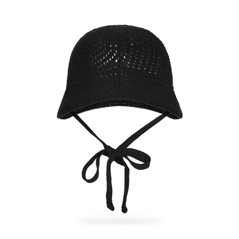 New Wave Varzar Punching Knit Bonnet Hat Black