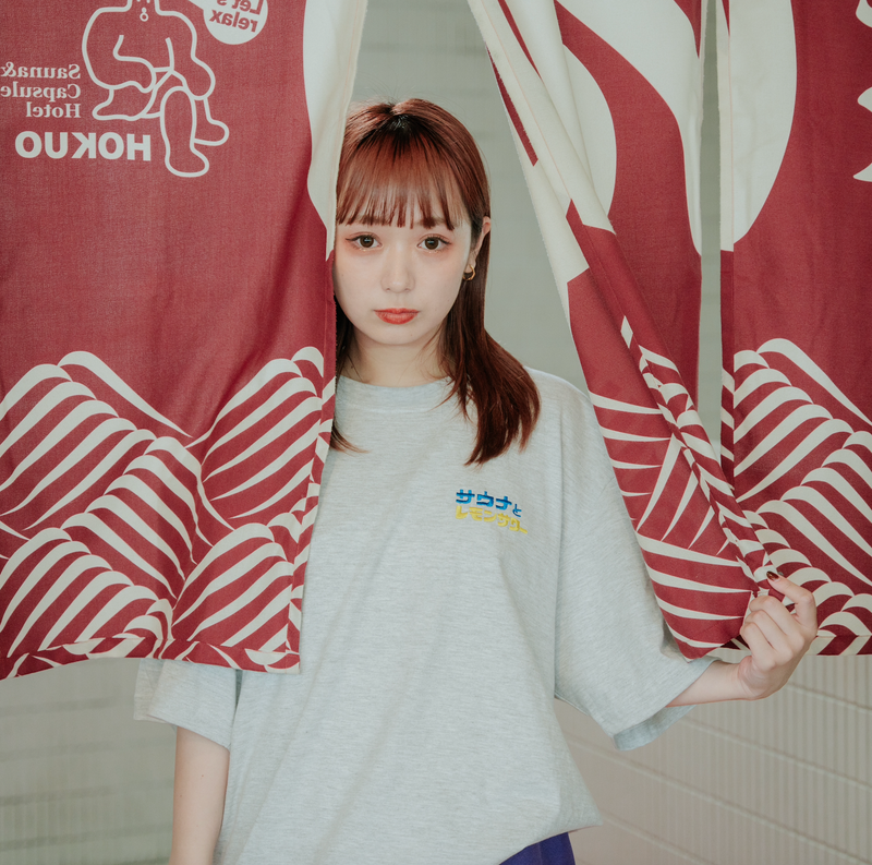 ふくだ　サウナとレモンサワー刺繍Tシャツ