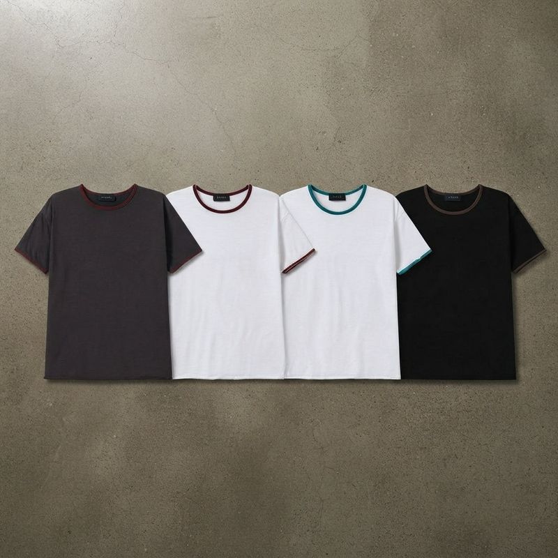 Black Brown Contrast Tee