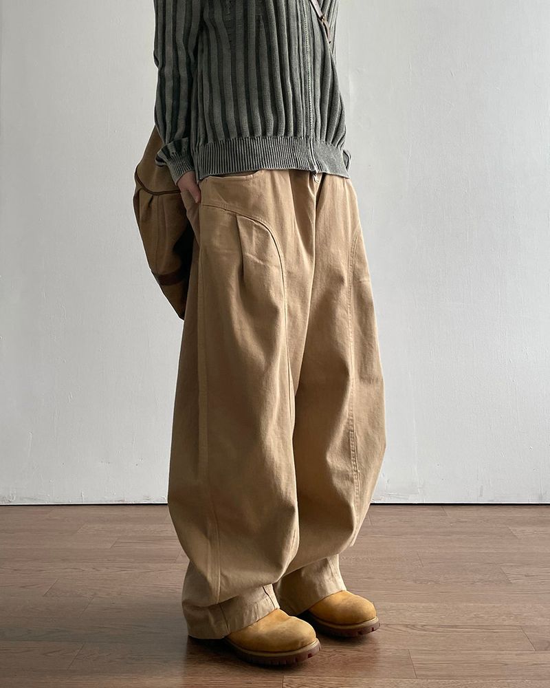 ボリューム リベット コットン パンツ