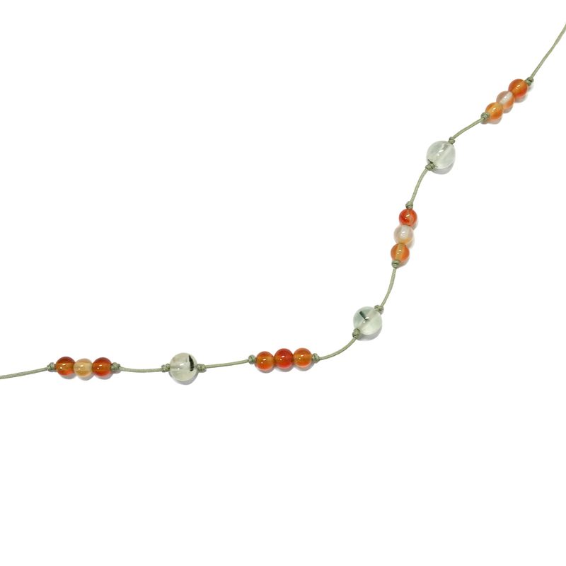 Chinese trumpet creeper gemstone bracelet