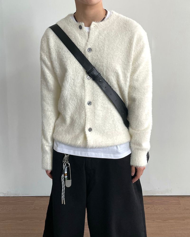 Pilling Angora Knit Cardigan