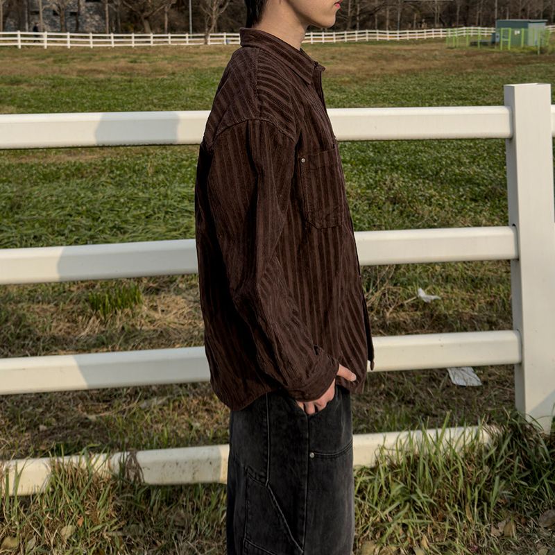 Berl heavy corduroy rivet shirt