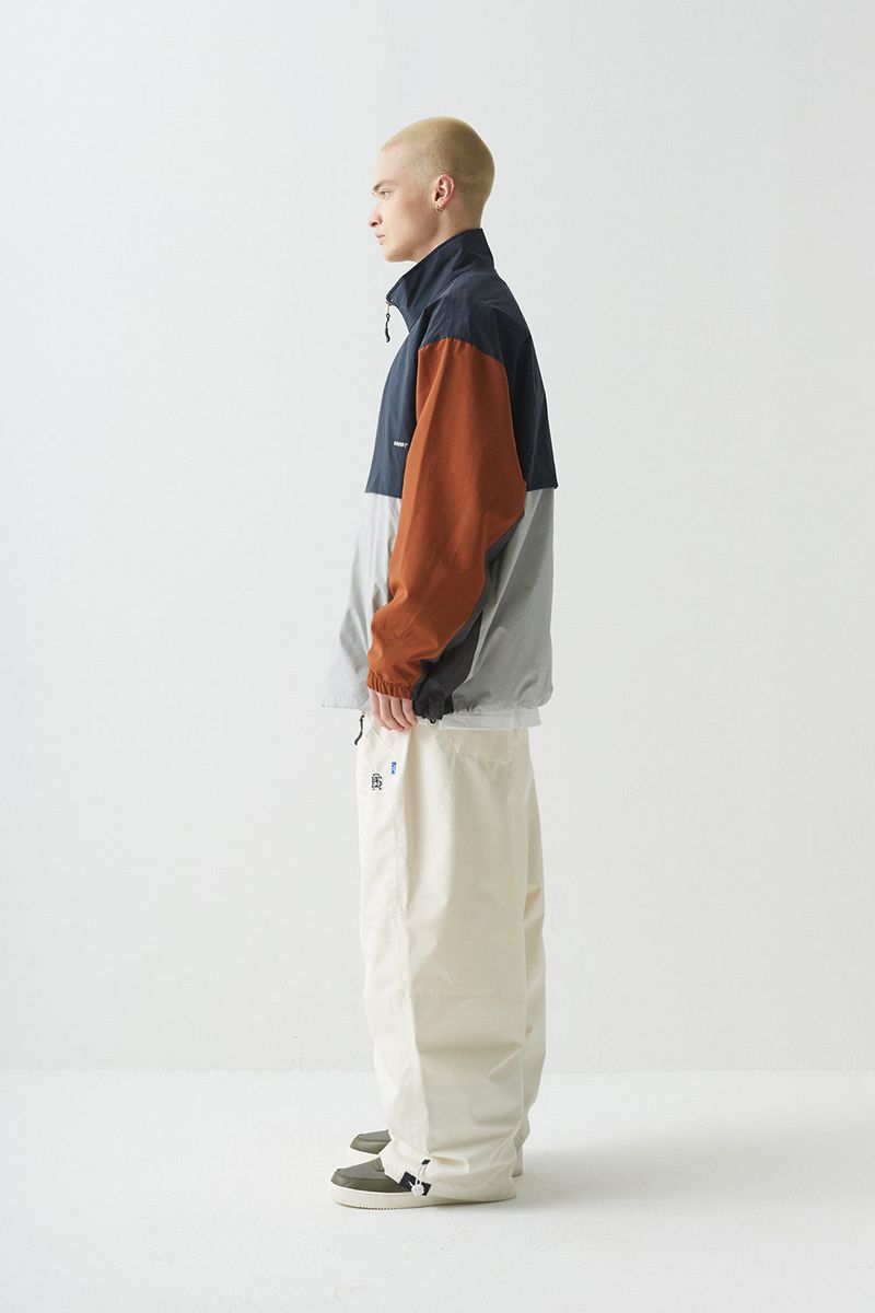 BSR2223FWJK056 MCS WIDE JACKET NAVY BROWN