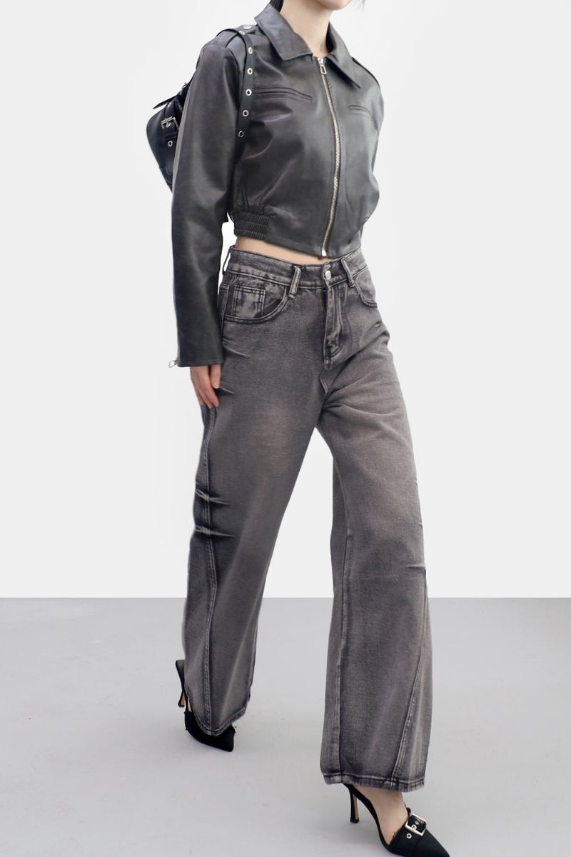 Tenet Crop Leather Jacket