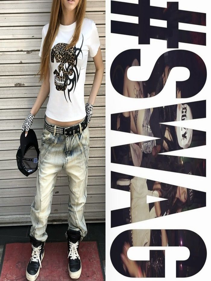 Smoky Washed Zipped Pants