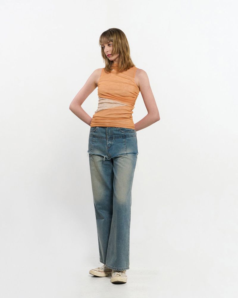 Layered Sleeveless _ ORANGE