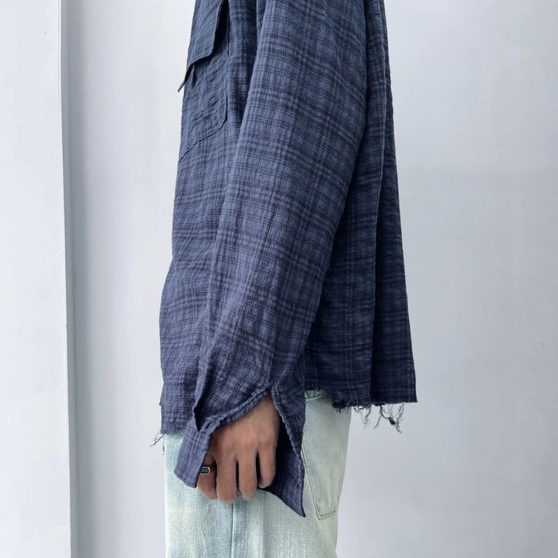 Cropped Utility Plaid Overshirt