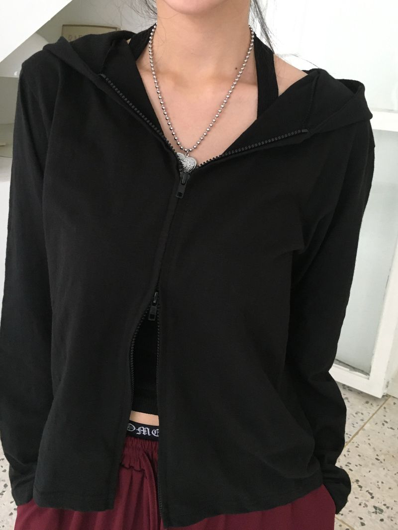 Slab Sweat 2-Way Hooded Zip Up (4c)