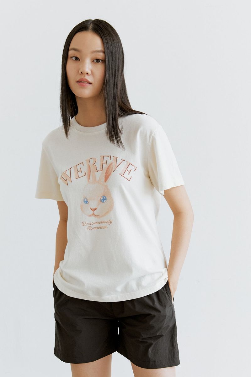 rabbit print t-shirt