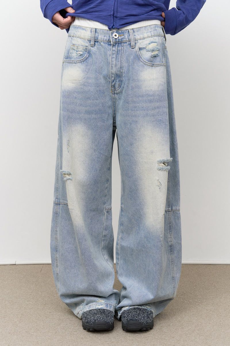 HIFIFNK(ハイファイファンク)の「Brick Brushed Wide Denim(Pants)」
