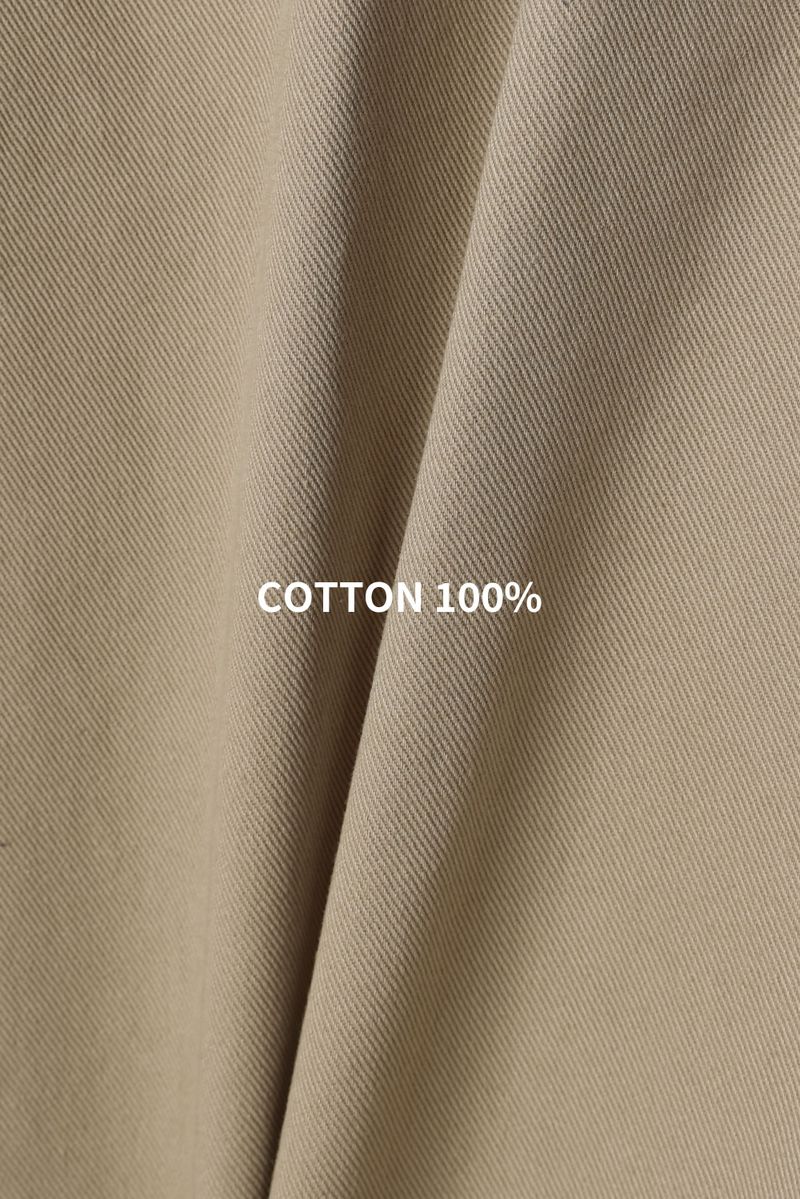 Neutral Triple-Stitch Cotton Pants (2 Colors)