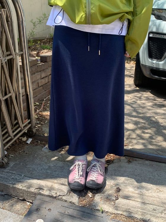 Oha Banding Color Long Skirt