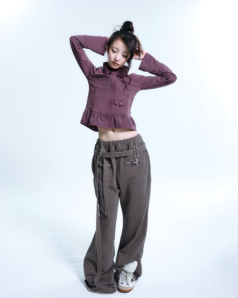 Buckle Sweatpants - Pigment Brown