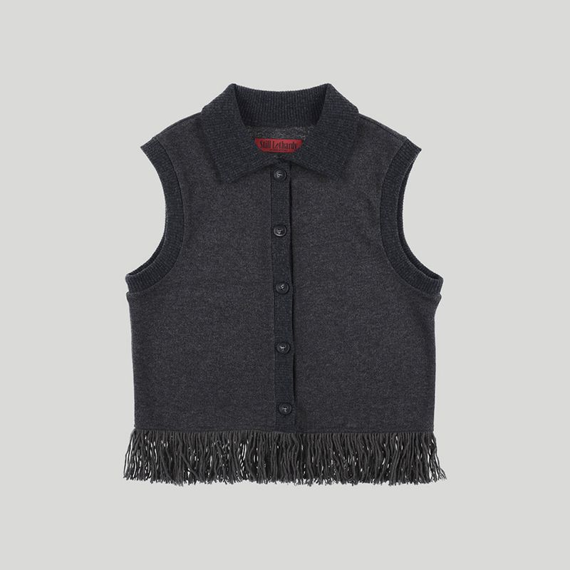 FRINGE KNIT VEST