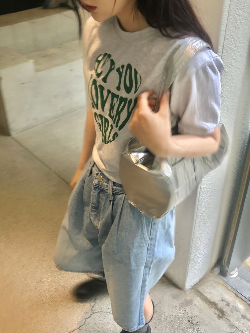 Moana denim half pants