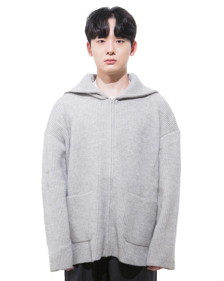 MAGNOLIA（マグノリア）の「ロングネックドライバーズニット-GRAY （送料込）- WooStore（Tops）」