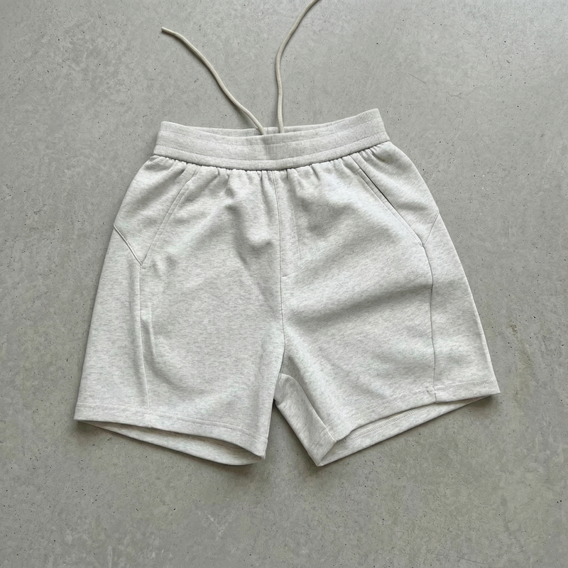 3D Paneled Scuba Knit Shorts