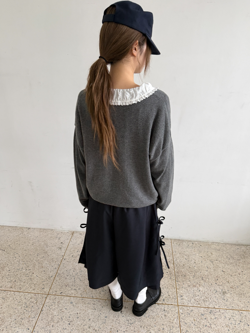 side ribbon wrap pants