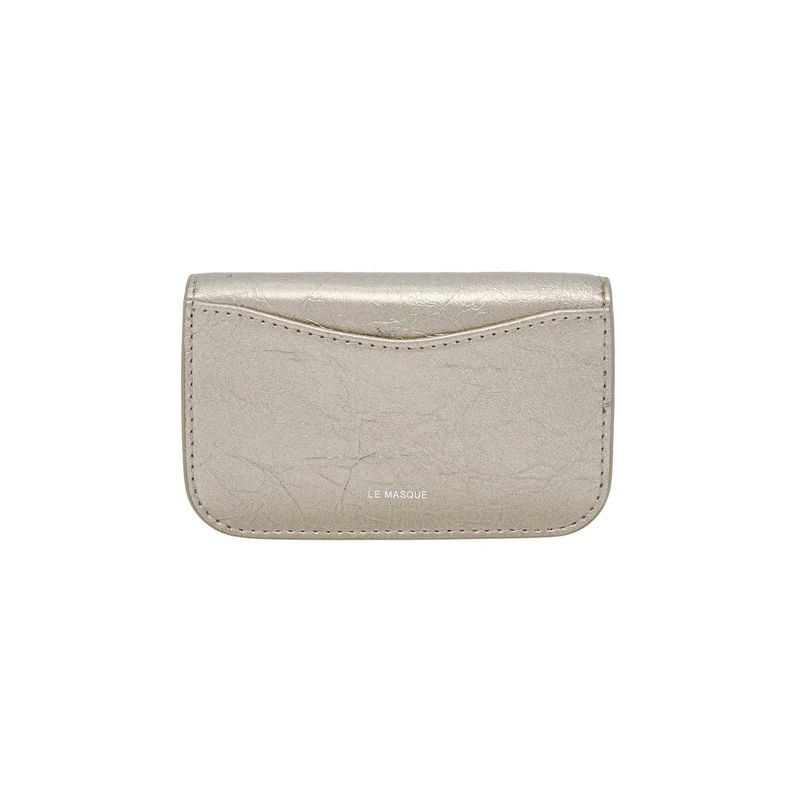 Heart Lock Compact Card Wallet Metal