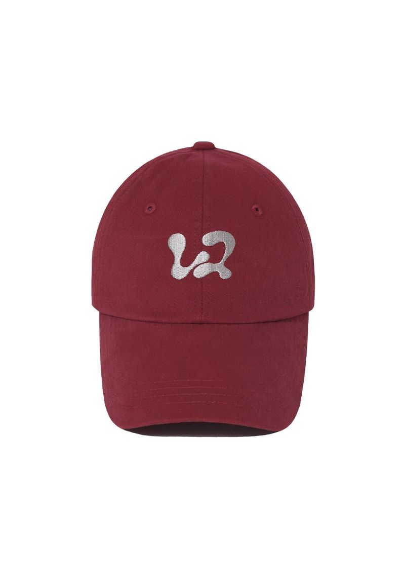 WOOALONG（ウアロン）の「Mellow cotton logo cap - DARK RED（Hats）」