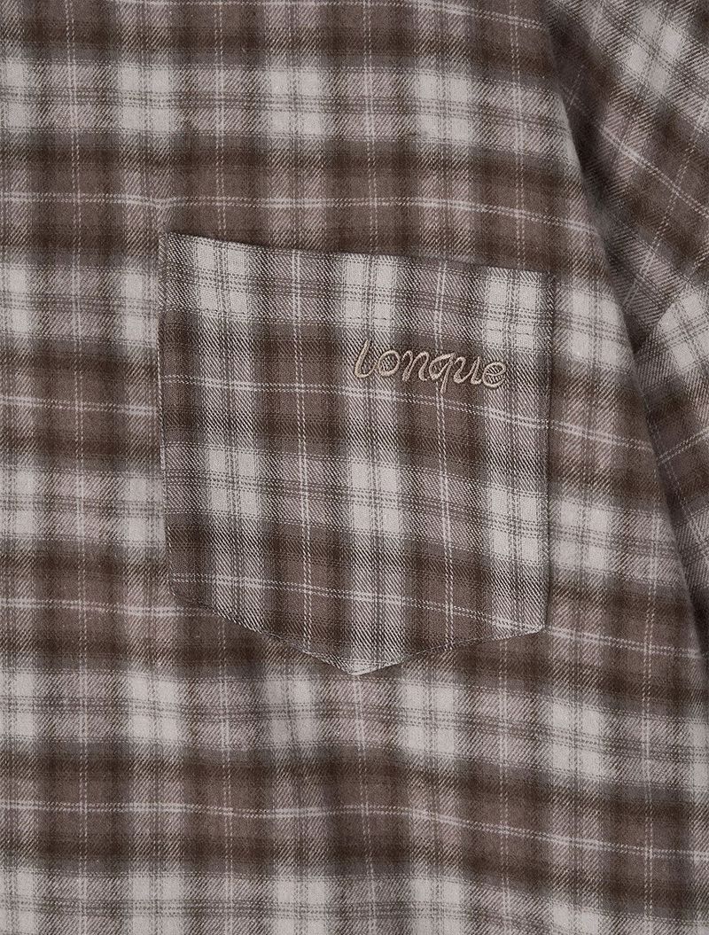 FLANNEL CHECK SHIRT (BROWN)