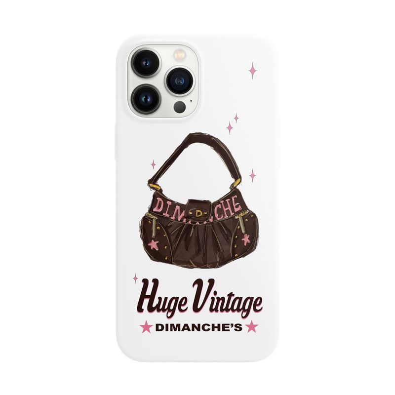 BROWN VINTAGE BAG CASE (WHITE)