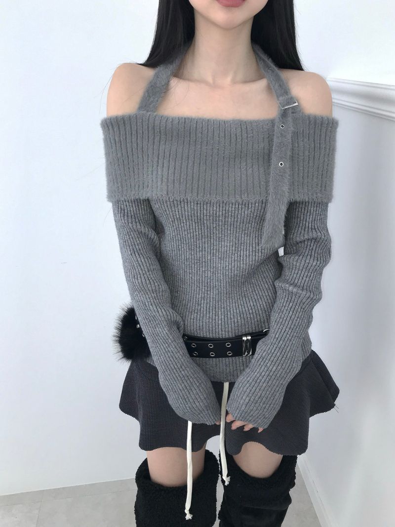 saint off strap knit(3 color)