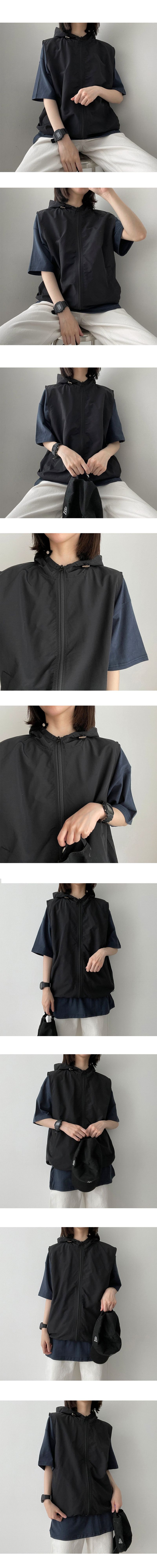 dony string hooded vest