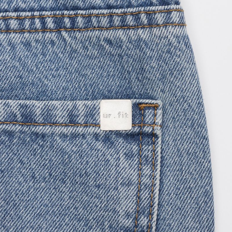 DENIM STRAP WIDE PANTS code 18105