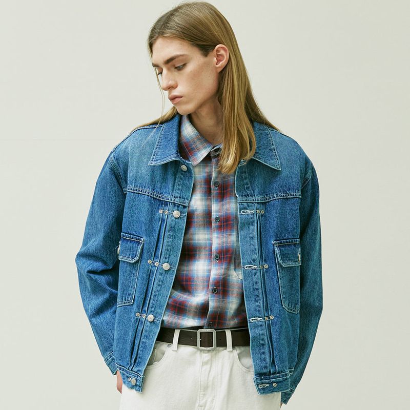 RIVETED 2ND TYPE DENIM JACKET BLUE