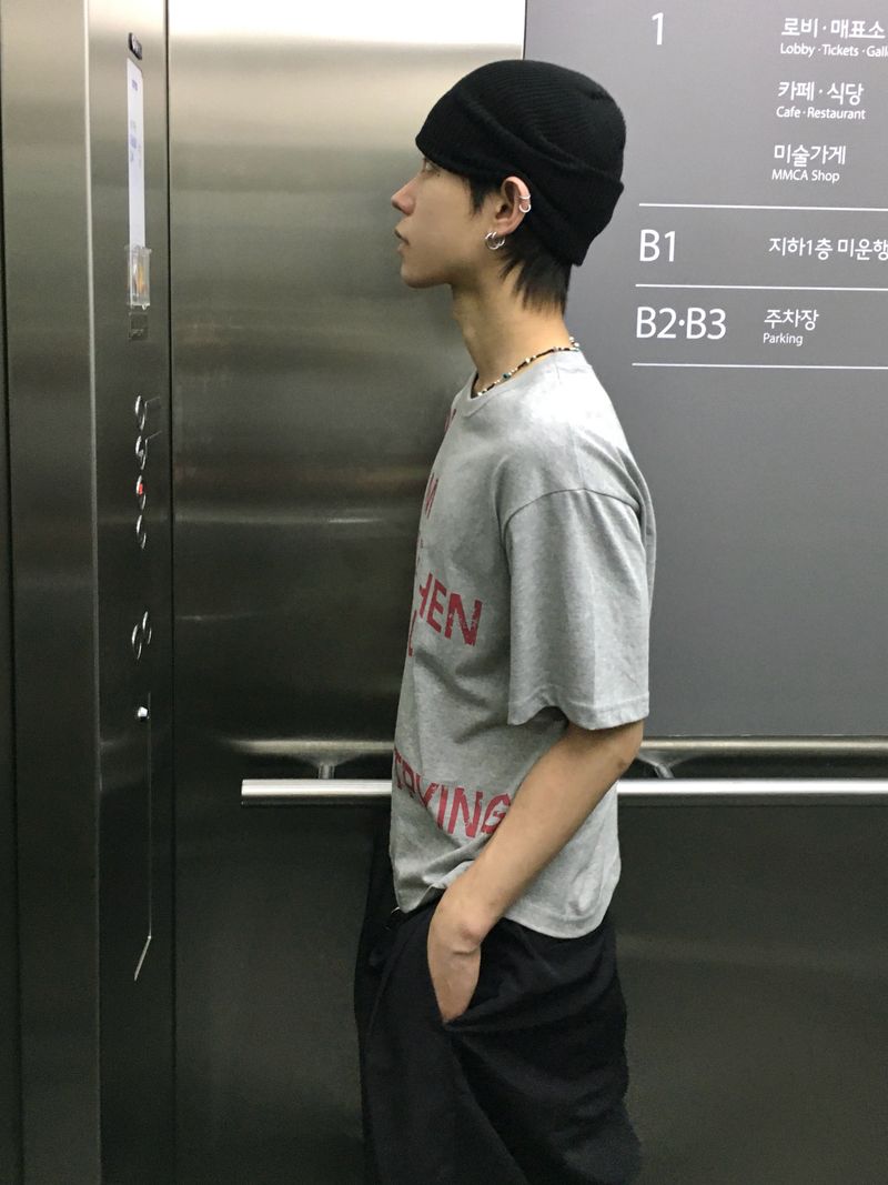 Trying Lettering Crop Short Sleeve T-shirt 4C
