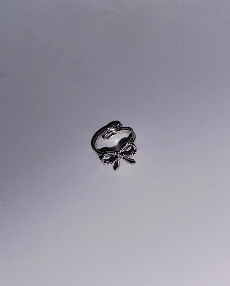 [YENA] Silver vintage ribbon ring