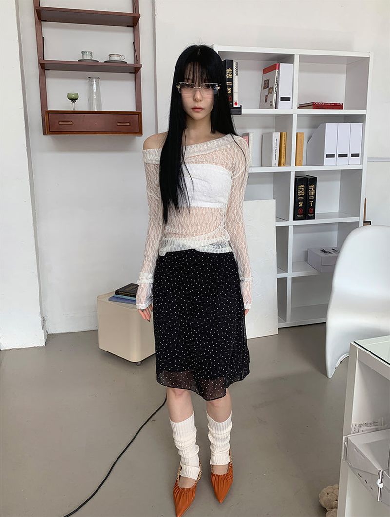 LACE DRAPE LONG SLEEVE (2C)