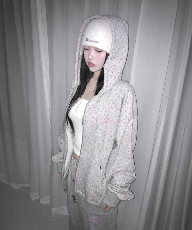 garden set hood zip-up (2colors)
