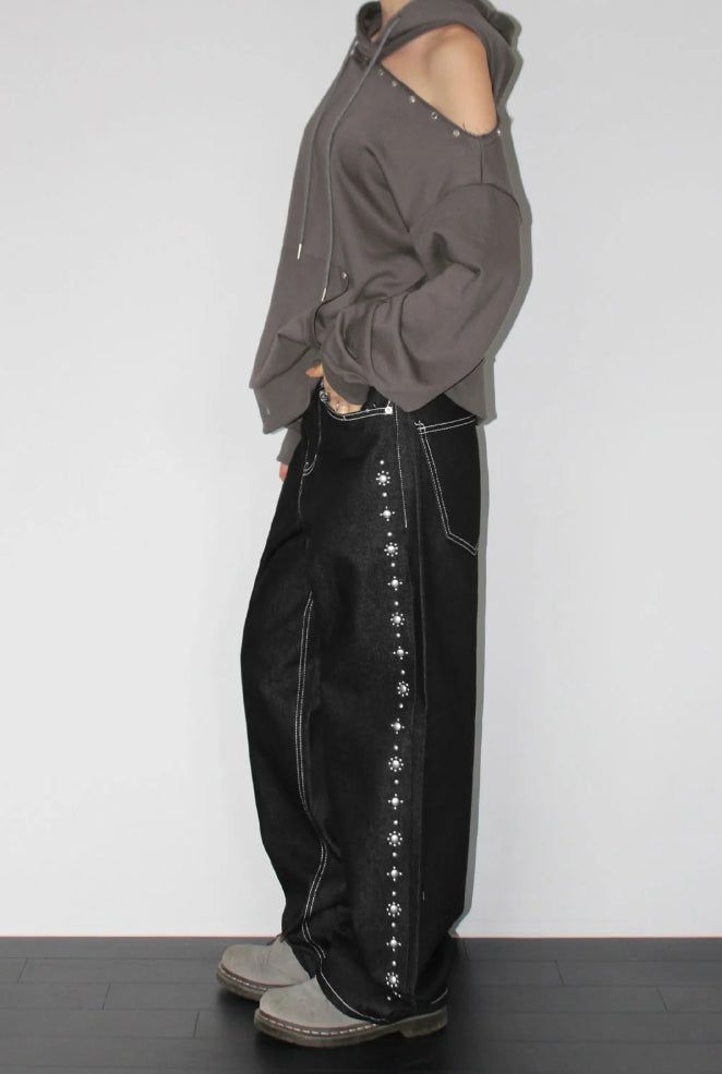 CUTTING EYELET HOODIE