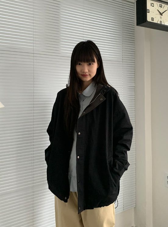 [unisex] Caranne Color Matching Hood Bomber Jacket