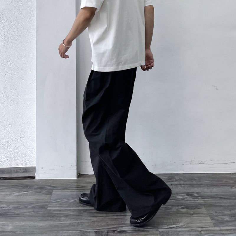 Curved Structure Wide Pants